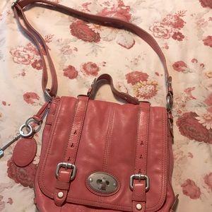 Pink Fossil leather purse